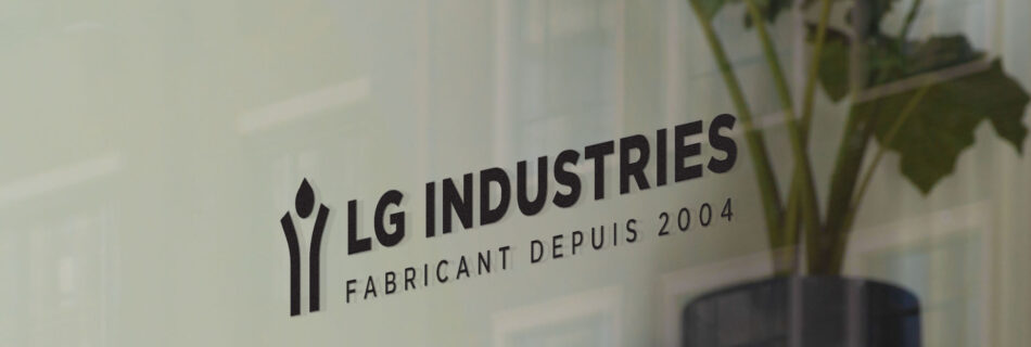 logo LGI sur une vitre, image corporate