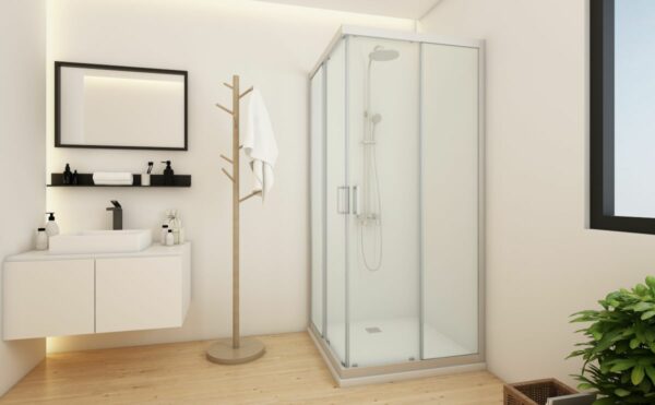 AA PRISMA PROFILÉS SILVER MAT - VERRE TRANSPARENT