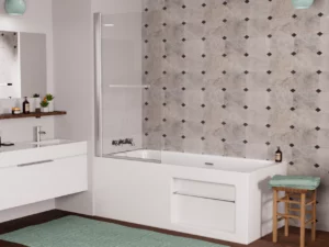 Pare-bain pivotant et relevable Pump-Up déplié