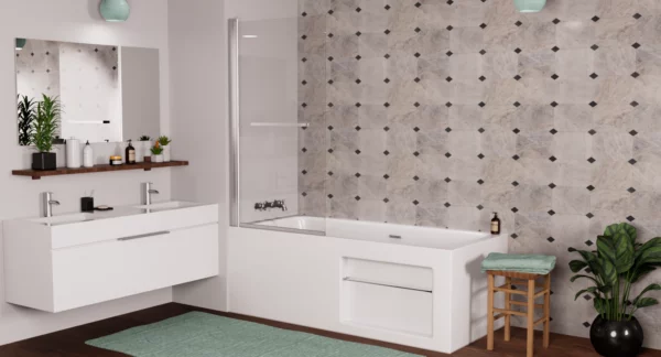 Pare-bain pivotant et relevable Pump-Up déplié