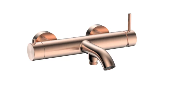 MITIGEUR BAIN DOUCHE STYLE BRUSHED ROSE GOLD